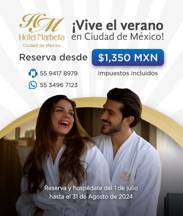 Promoción de Verano Hospedaje en Ciudad de México Hotel Marbella CDMX