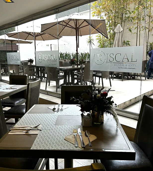 Restaurante Riscal Hotel Marbella México CDMX